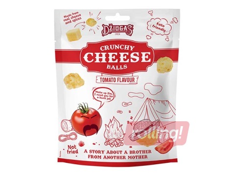 Kraukšķīgās siera bumbiņas ar tomātu garšu, Džiugas, 40g