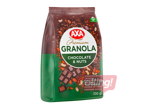 Musli, AXA, Granola, ar šokolādi un riekstiem, 330g