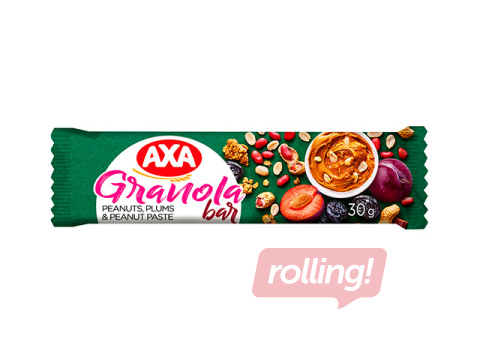 Musli batoniņš, AXA, ar piena šokolādi un riekstiem, 25g