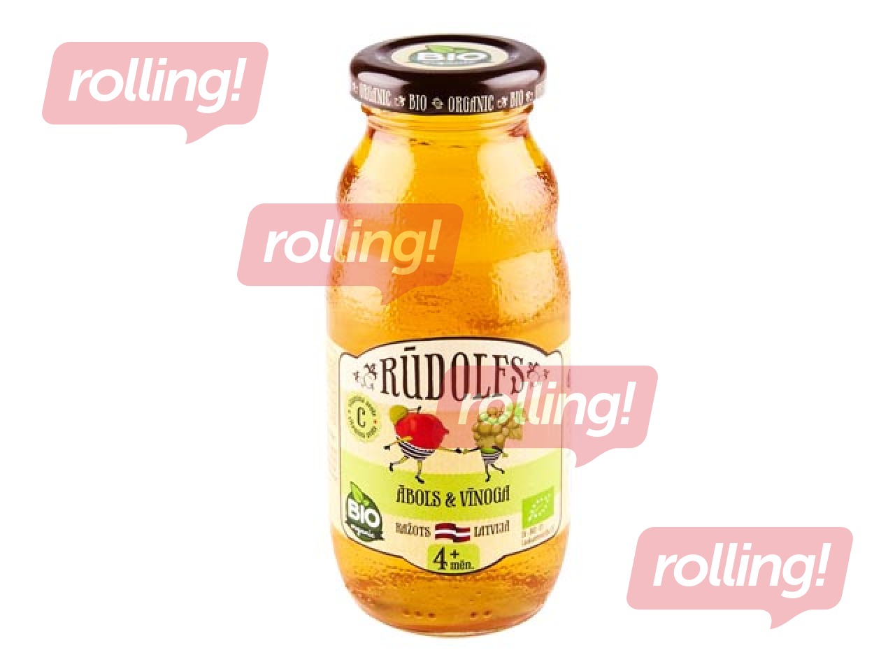 Biezsula Rūdolfs ābols un vīnogas BIO, 260ml (no 4 mēnešiem) (Minimālais pasūtījums 6 gab.)