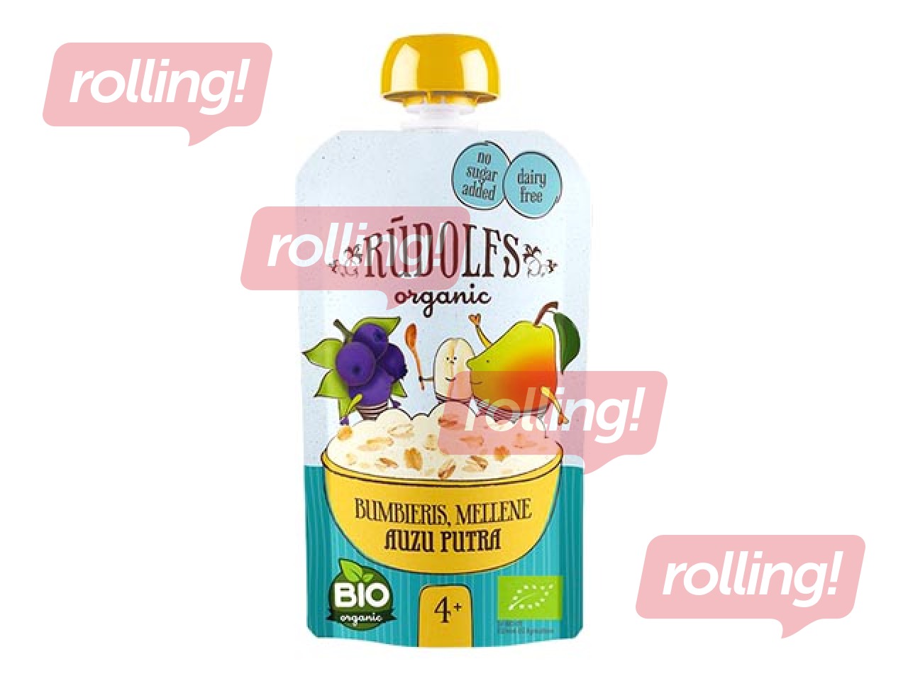 Auzu putra Rūdolfs bumbiers un mellene BIO, no 4 mēnešiem, 110g (Minimālais pasūtījums 6 gab.)