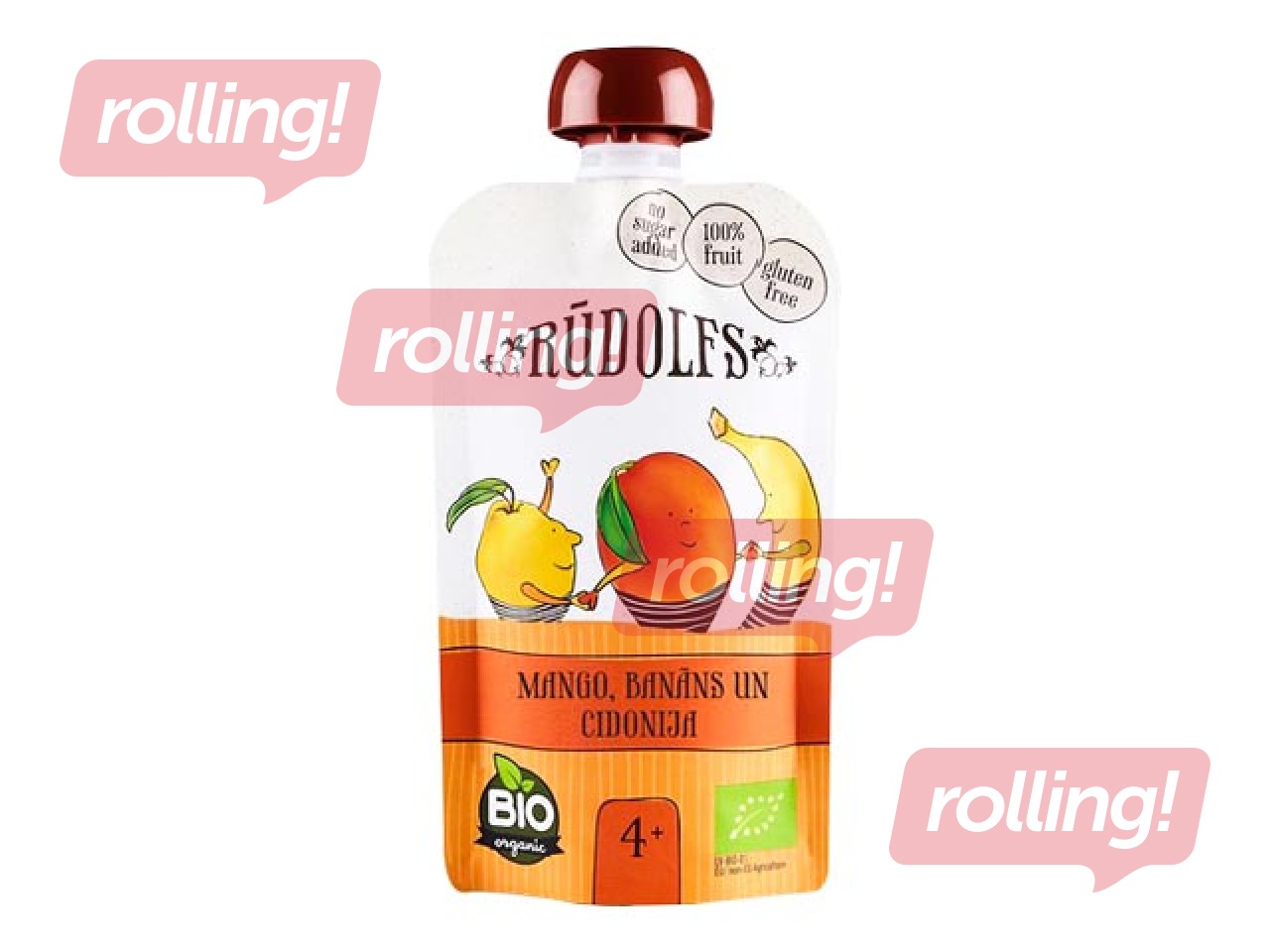 Biezenis Rūdolfs mango, banānu, cidoniju BIO, no 4 mēnešiem, 110g (Minimālais pasūtījums 6 gab.)