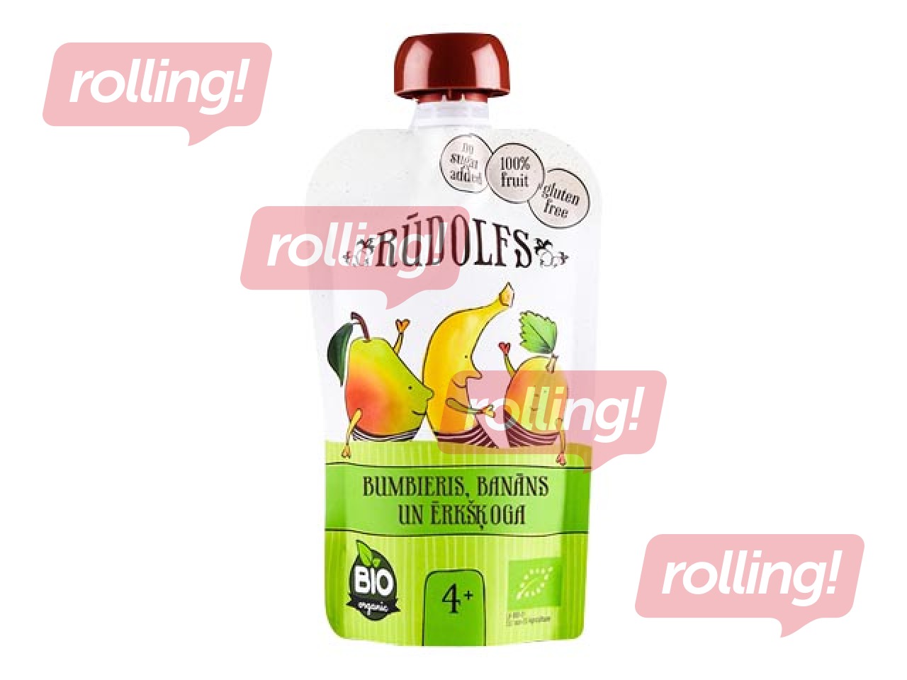 Biezenis Rūdolfs bumbieru, banānu, ērkšķogu BIO, no 4 mēnešiem, 110g (Minimālais pasūtījums 6 gab.)