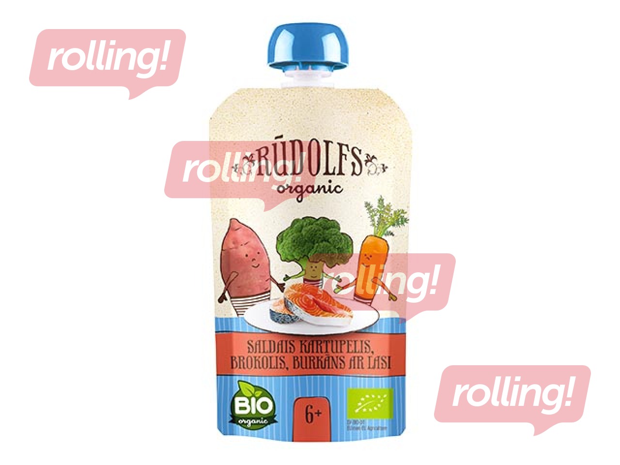 Biezenis Rūdolfs dārzeņi ar lasi BIO, no 6 mēnešiem,110g (Minimālais pasūtījums 6 gab.)