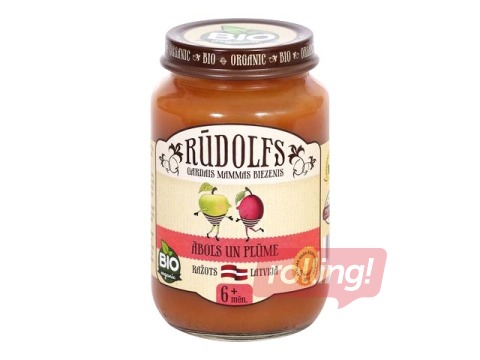 Biezenis ābolu, plūmju Rūdolfs BIO, no 6 mēnešiem, 190g * (Minimālais pasūtījums 6 gab.)