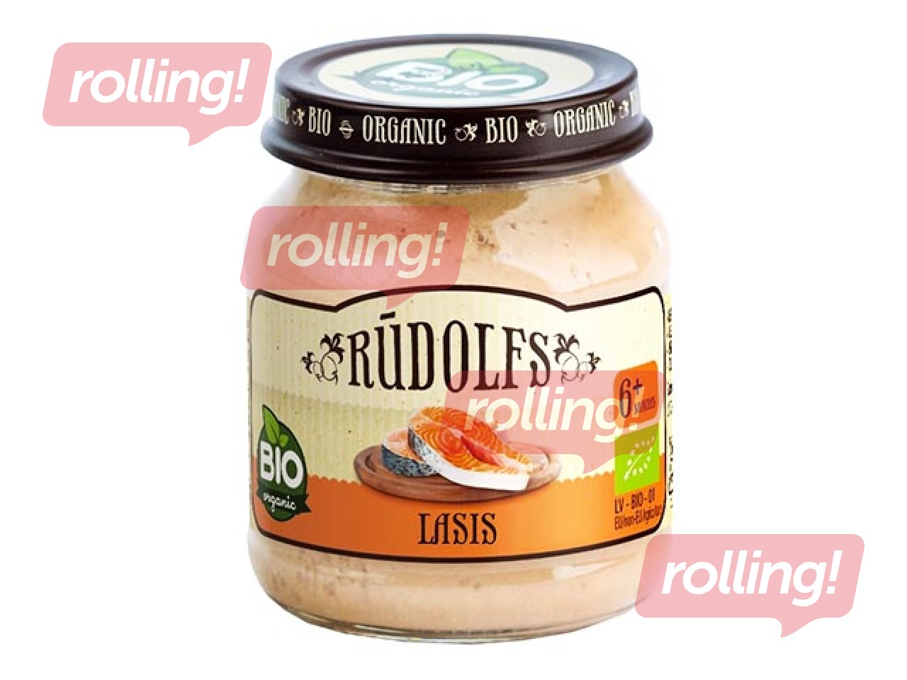 Biezenis ar lasi Rūdolfs BIO, no 6 menešiem, 115g (Minimālais pasūtījums 6 gab.)