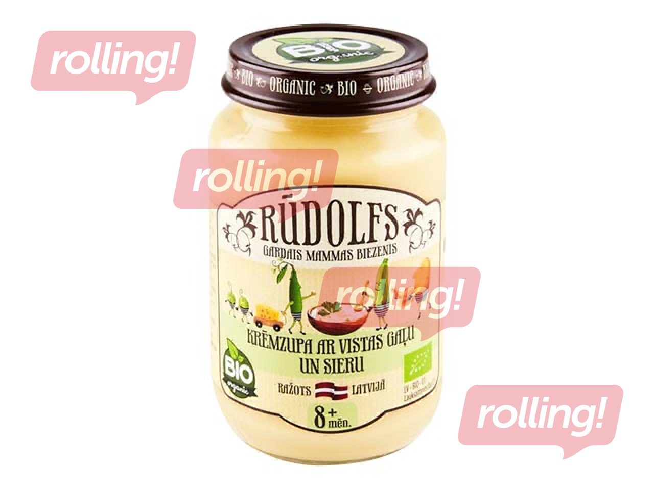 Krēmzupa ar vistas gaļu un sieru Rūdolfs BIO, no 8 menešiem, 190g (Minimālais pasūtījums 6 gab.)