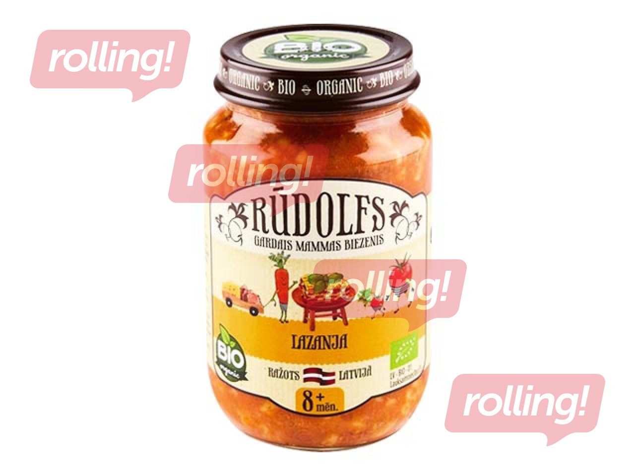 Lazanja bērniem Rūdolfs BIO, no 8 mēnešiem, 190g (Minimālais pasūtījums 6 gab.)