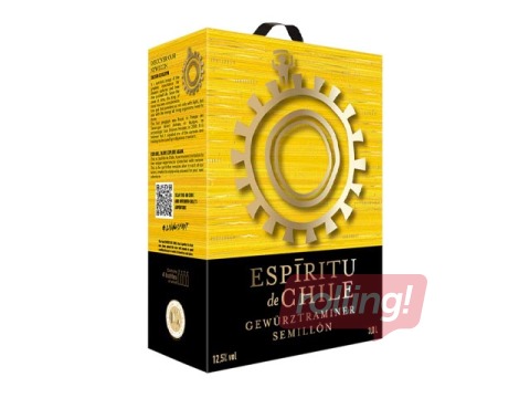 Baltvīns Espiritu De Chile, Gewurztraminer Semillion, 12.5%, 3l