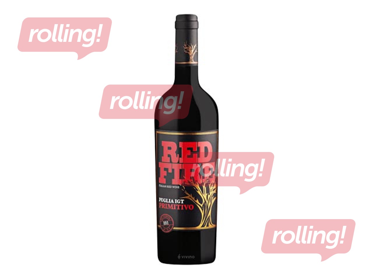 Sarkanvīns Red Fire, Primitivo, Puglia, 13.5%, 750ml