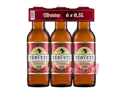 Alus Tērvete 6 paka 5.3% 6X0.5L (Taras depozīts iekļauts cenā)