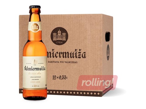 Alus Valmiermuižas Gaišais, 5.2%, 12 x 0,33 l (Taras depozīts iekļauts cenā)