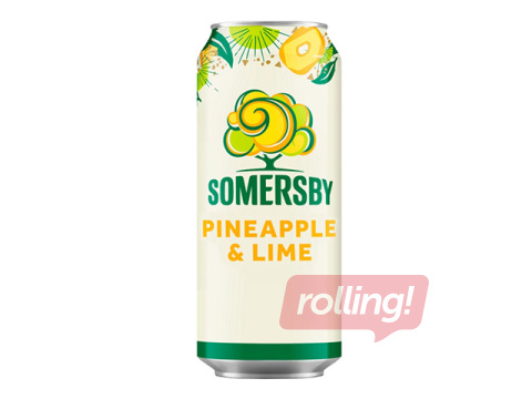 Sidrs Somersby, Pineapple&Lime, 4.5%, 500ml (Taras depozīts iekļauts cenā)
