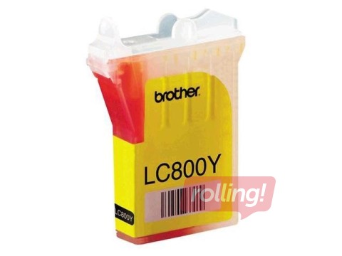 Tintes kasete Brother LC800, dzeltena, (400 lpp.)