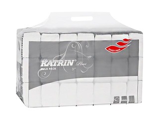 Tualetes papīrs Katrin Plus Bulk, 42 pac., V locījums, 2 slāņi, balts