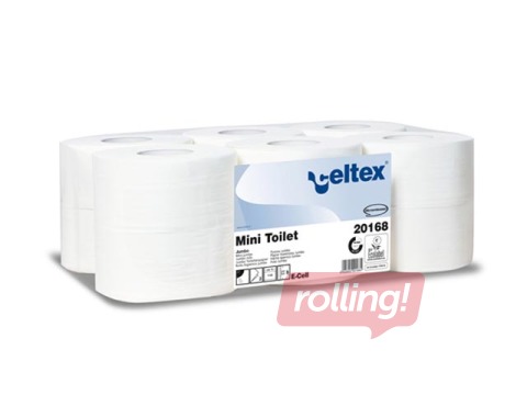 Tualetes papīrs Celtex Mini 160 Ø19 , 12 ruļļi, 2 slāņi, balts