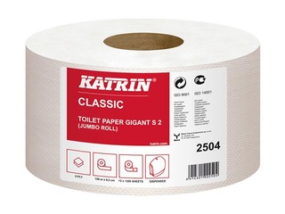 Tualetes papīrs Katrin Classic Gigant S, 12 ruļļi, 2 slāņi, balts