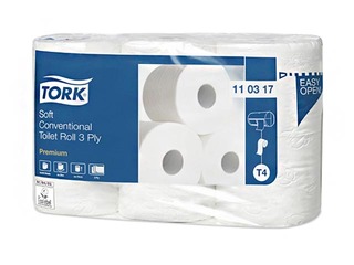 Tualetes papīrs Tork Premium Soft T4, 42 ruļļi, 3 slāņi, balts