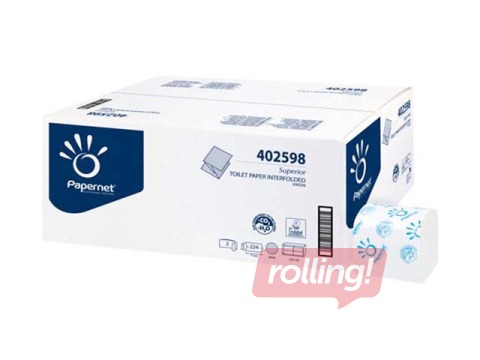 Tualetes papīrs Papernet Superior 402598, 2 slāņi, V locījums, 11 x 21 cm, 40 paciņas