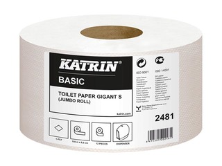 Tualetes papīrs Katrin  Basic Gigant S, 12 ruļļi, 1 slānis, nebalināts