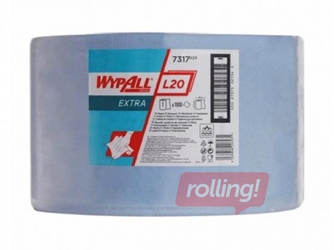 Industriālais papīrs WypAll L20 Extra, 2 kārtas, zils