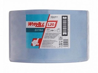 Industriālais papīrs WypAll L20 Extra, 2 kārtas, zils