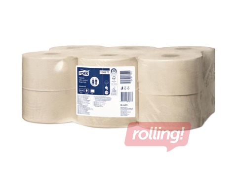 Tualetes papīrs Tork Mini Jumbo Advanced T2, 12 ruļļi, 2 slāņi, dabiska krāsa