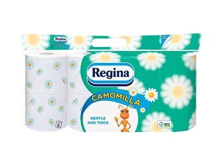 Tualetes papīrs Regina, kumelīšu, 3 slāņi, 8 ruļļi