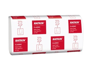 Papīra dvieļi loksnēs Katrin Classic One Stop M2, 21 pac., 2 slāņi, balti