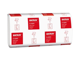 Papīra dvieļi loksnēs Katrin Basic Zig Zag 2, 2 slāņi, 20 paciņas