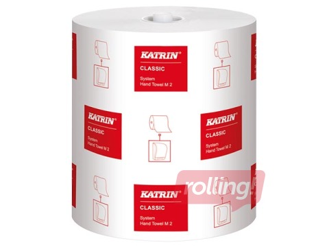 Papīra dvieļi Katrin Classic System M2, 6 ruļļi, 2 slāņi, balti