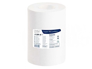 Papīra dvieļi Grite Super Coreless 70m, Ø13, 12 ruļļi, 2 kārtas, balti