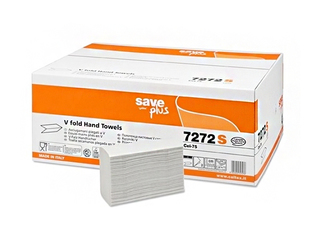 Roku salvetes Celtex Save Plus V (platās 11cm), 15 pac., 2 slāņi, baltas