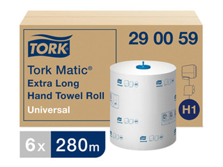 Papīra dvieļi Tork Universal H1, 6 ruļļi, 1 slānis, balti