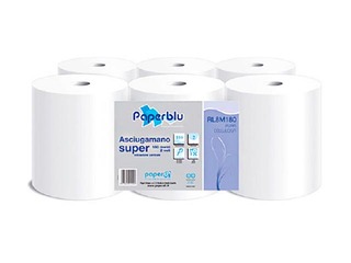 Papīra dvieļi Paperblu Centerfeed 180m, 486 loksnes, 2 slāņi, 6 ruļļi