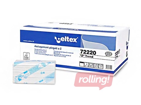 Papīra dvieļi Celtex Trend Z2 (šaurie 8cm), 25 pac., 2 slāņi, balti