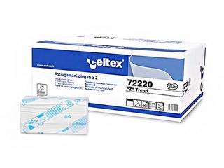 Papīra dvieļi Celtex Trend Z2 (šaurie 8cm), 25 pac., 2 slāņi, balti