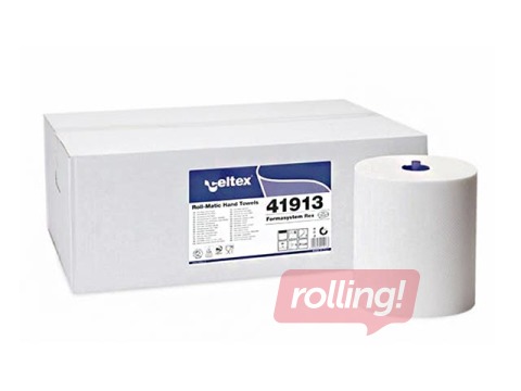 Papīra dvieļi Celtex Formasystem Rex 130m, Ø19, 6 ruļļi, balti