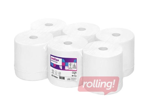 Papīra dvieļi Wepa Satino Prestige, 150m, 6 ruļļi, 2 slāņi, balti