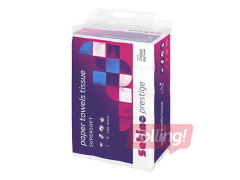 Papīra dvieļi Wepa Satino Prestige W, 120 loksnes, 2 slāņi, 25 pac.