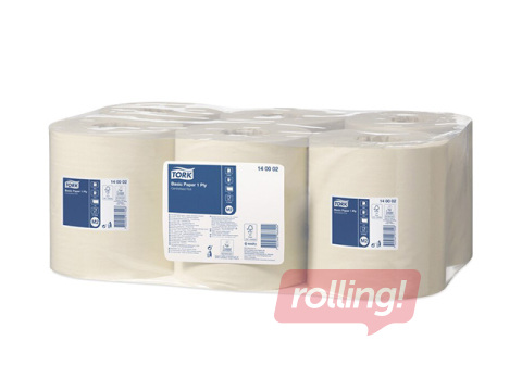 Papīra dvieļi Tork Basic M2, 280m, 1 slānis, balti, 6 ruļļi, 140002