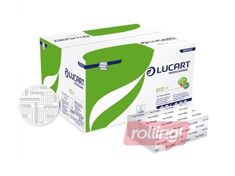 Papīra dvieļi Lucart Eco M 22,5x32cm, 2 slāņi, balti