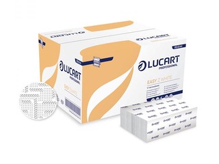Papīra dvieļi Lucart Easy Z White, 20x24cm, 2 slāņi, pelēks
