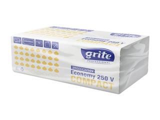 Roku salvetes Grite Economy 250 V Compact (platās 11.5cm), 20 pac.,1 slānis, baltas