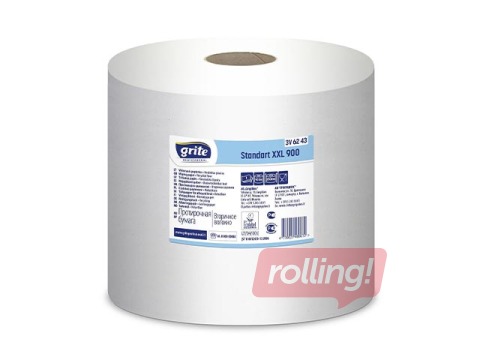 Industriālais papīrs Grite, Standart XXL, balināts, 1 kārta, 900m, 2 gab.