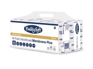 Papīra dvieļi Bulkysoft, Membrane Plus, W-fold, H2, balti, 120 loksnes, 3 kārtas, 12 pac.