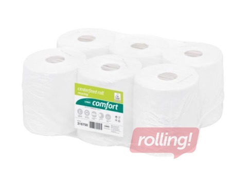 Papīra dvieļi Satino Comfort 138m, 6 pac., 2 slāņi, balti