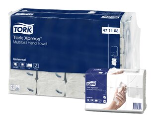 Papīra dvieļi Tork Xpress Z-fold H2, 1 pac., 190 loksnes, 2 slāņi, pelēkie