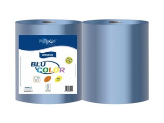 Industriālais papīrs Paperblu, 2 ruļļi, 192 m, 800 loksnes, 3 slāņi, zils