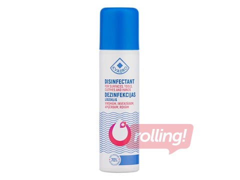 Dezinfekcijas līdzeklis virsmām, rokām (aerosolā), KVADRO, 150ml